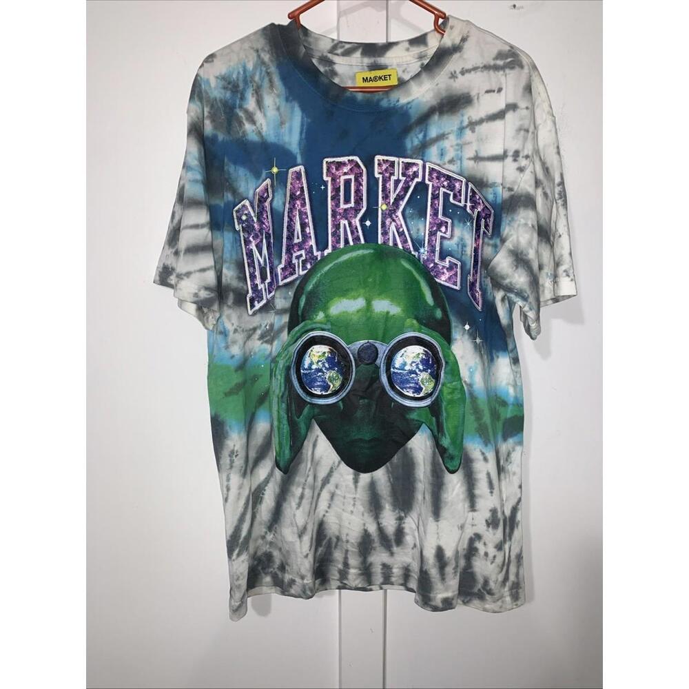 Chinatown Market Secret‎ Club Alien Tie Dye Tee T Shirt Men's Size Large Medium